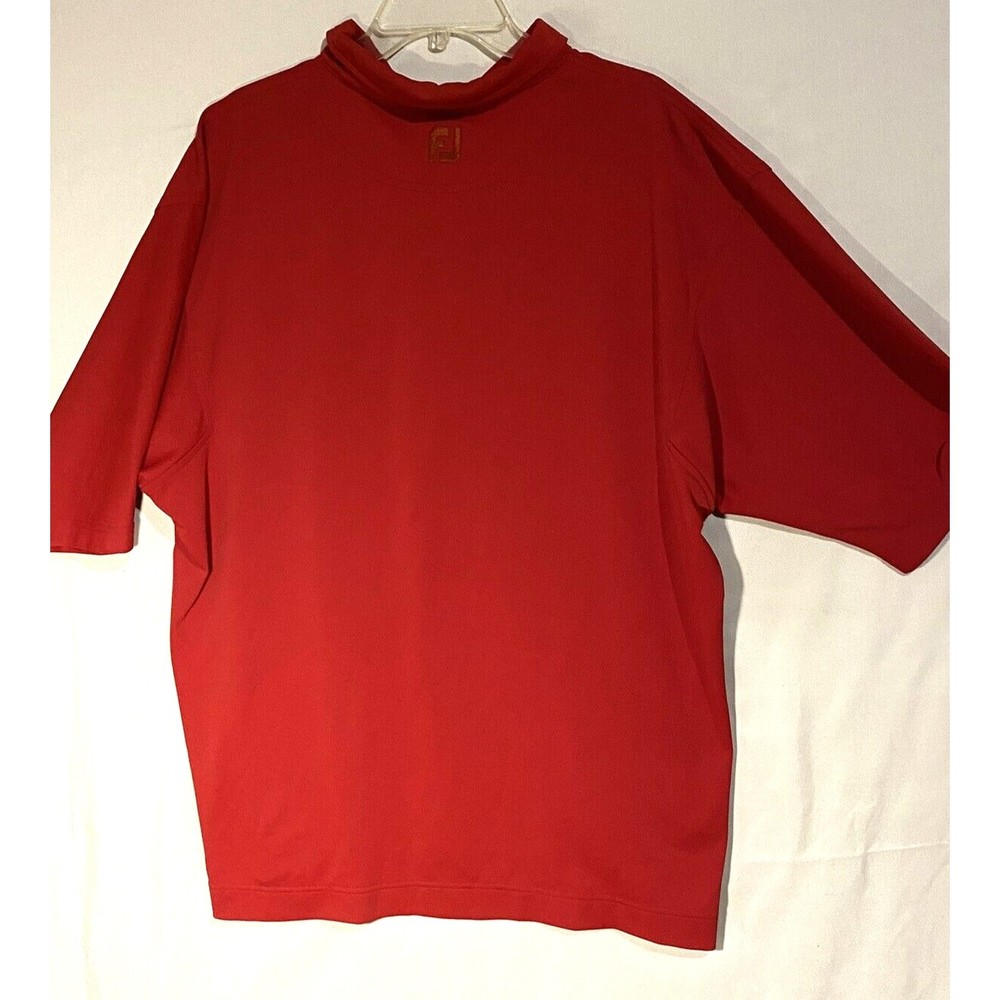 FootJoy FJ Red Golf Polo Shirt XL Men Short Sleeves BelAir Country Club Insignia - Picture 8 of 12